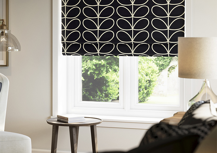 Orla Kiely Jumbo Linear Stem, Liquorice - Roman Blind - Image 5